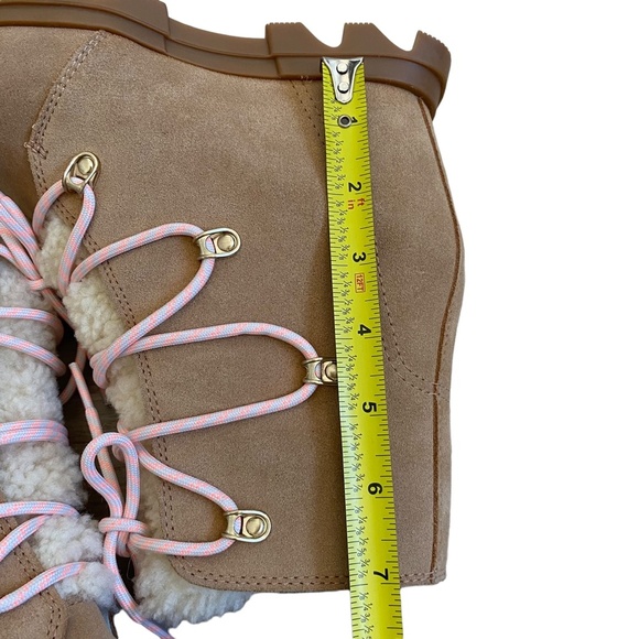 NEW sorel Joan of Arctic III Shearling Trim Waterproof Wedge leather Boot 5 36 - Picture 14 of 16